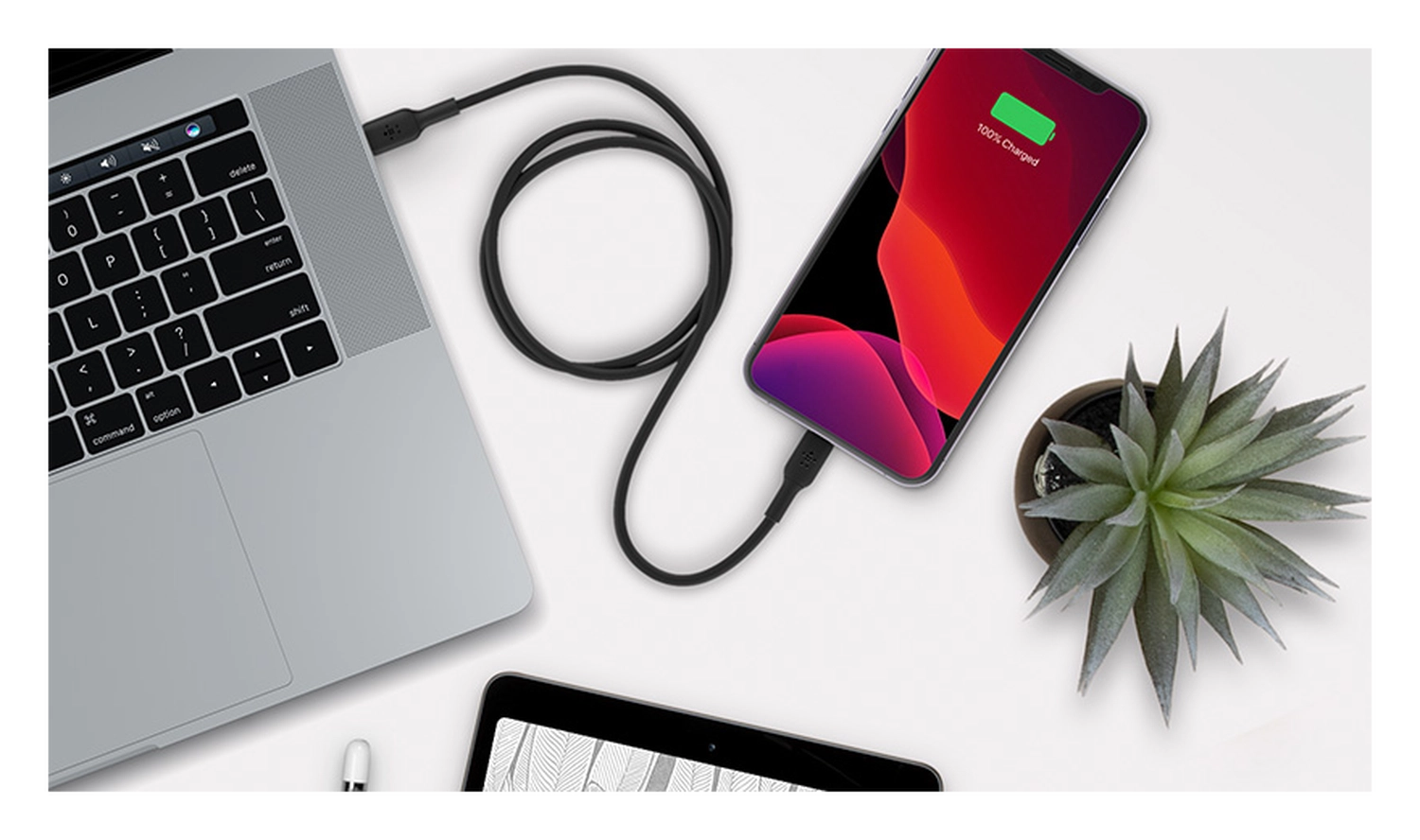 Belkin BoostCharge MFi-Gecertificeerde USB-C naar Lightning Kabel 1M Zwart afbeelding 2