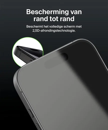 Belkin ScreenForce iPhone 16/15/14 Pro Screen Protector Tempered Glass afbeelding 4