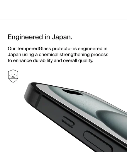 Belkin ScreenForce iPhone 16/15/14 Pro Screen Protector Tempered Glass afbeelding 8