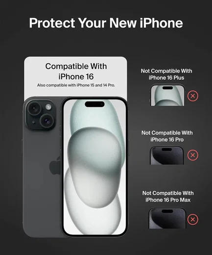 Belkin ScreenForce iPhone 16/15/14 Pro Screen Protector Tempered Glass afbeelding 10