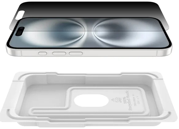 Belkin ScreenForce InvisiGlass iPhone 16/15/14 Pro Screen Protector Privacy afbeelding 10