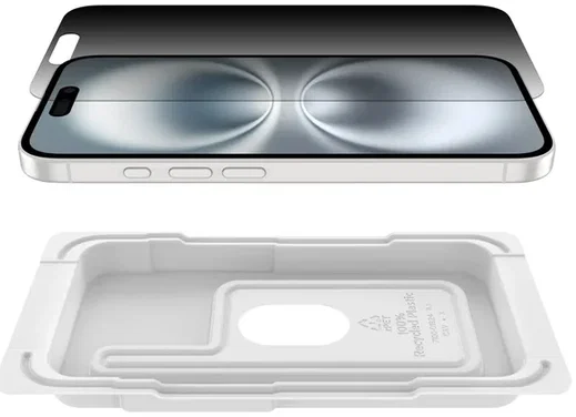 Belkin ScreenForce InvisiGlass iPhone 16/15/14 Pro Screen Protector Privacy afbeelding 10