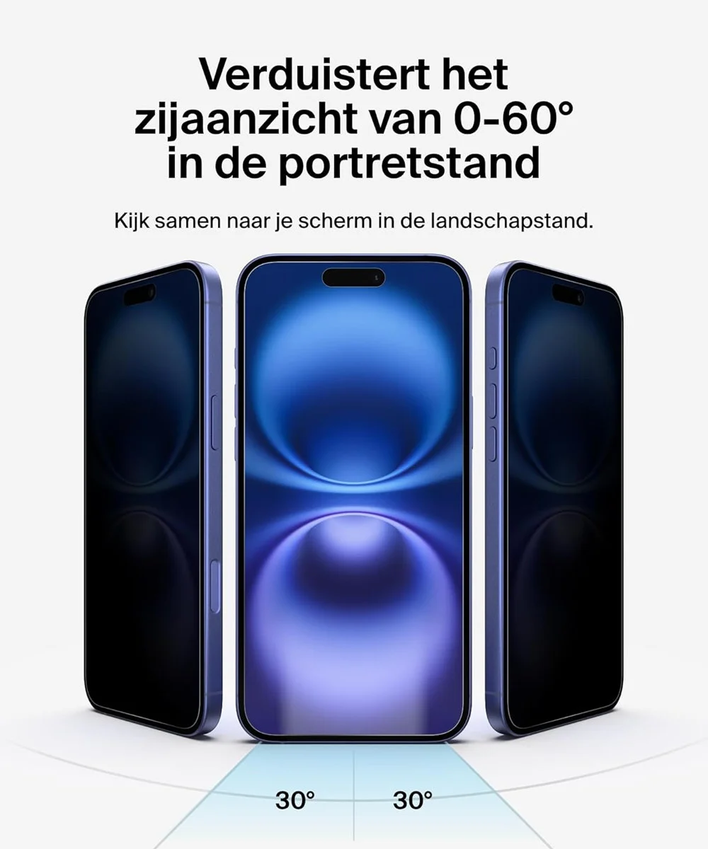 Belkin ScreenForce InvisiGlass iPhone 16/15 Plus/14 Pro Max Privacy Glass afbeelding 4
