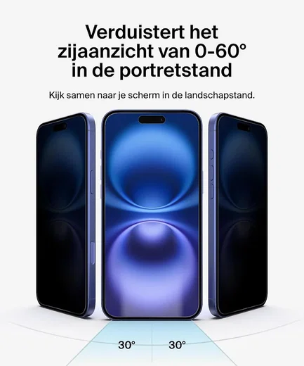 Belkin ScreenForce InvisiGlass iPhone 16/15 Plus/14 Pro Max Privacy Glass afbeelding 4