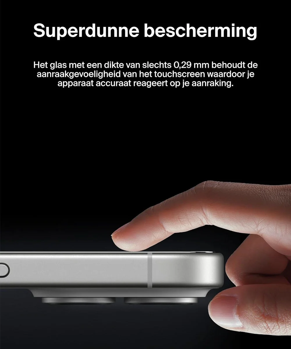 Belkin ScreenForce InvisiGlass iPhone 16/15 Plus/14 Pro Max Privacy Glass afbeelding 6