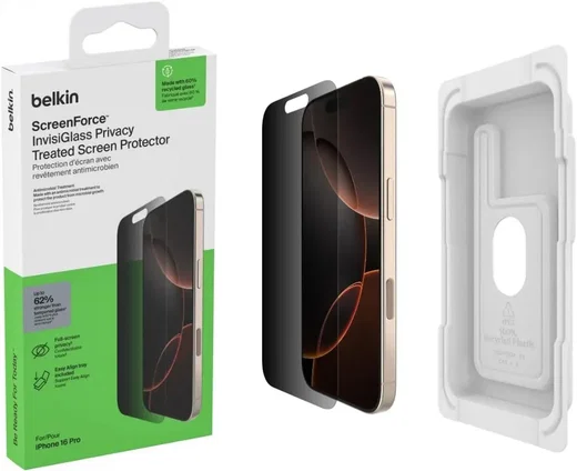 Belkin ScreenForce InvisiGlass iPhone 16 Pro Screenprotector Privacy afbeelding 11