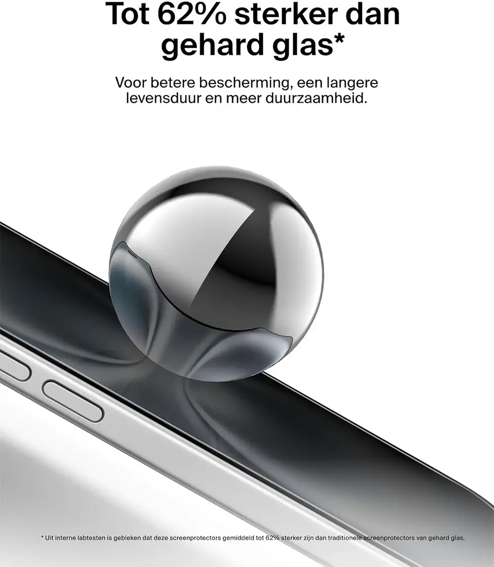 Belkin ScreenForce InvisiGlass iPhone 16 Pro Screenprotector Privacy afbeelding 5
