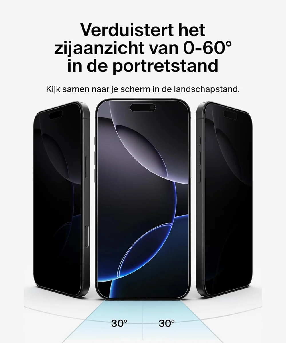 Belkin ScreenForce InvisiGlass iPhone 16 Pro Max Screenprotector Privacy afbeelding 4