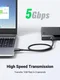 UGREEN USB naar Micro B Data en Laadkabel 10W 5Gbps 0.5M Zwart afbeelding 3