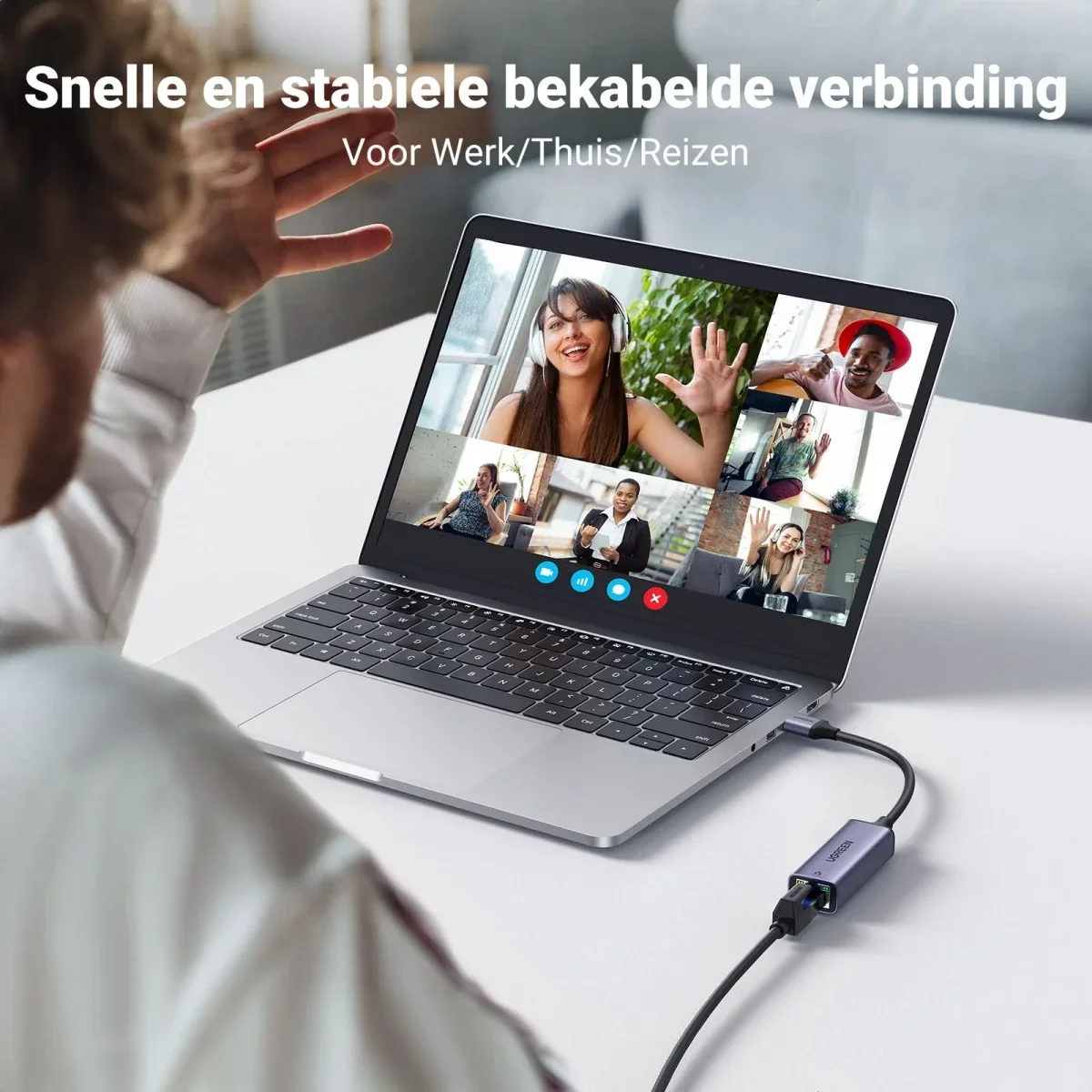 UGREEN USB 3.0 naar RJ45 Ethernet Netwerk Adapter 1000Mbps Gigabit afbeelding 3