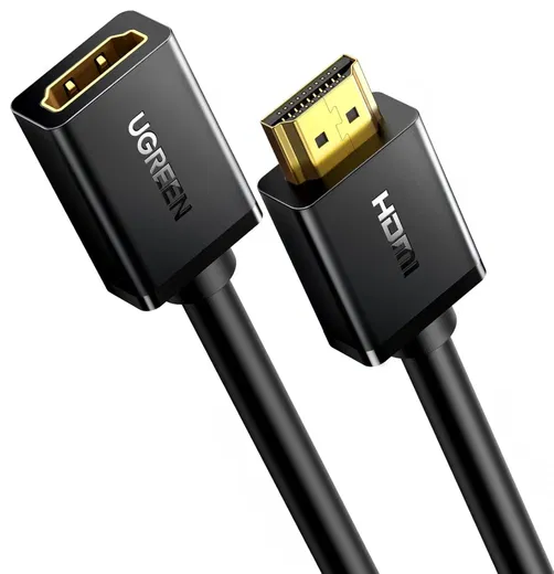 UGREEN HDMI Male naar HDMI Female Verlengkabel 4K@60Hz 18Gbps 0.5M Zwart afbeelding 1