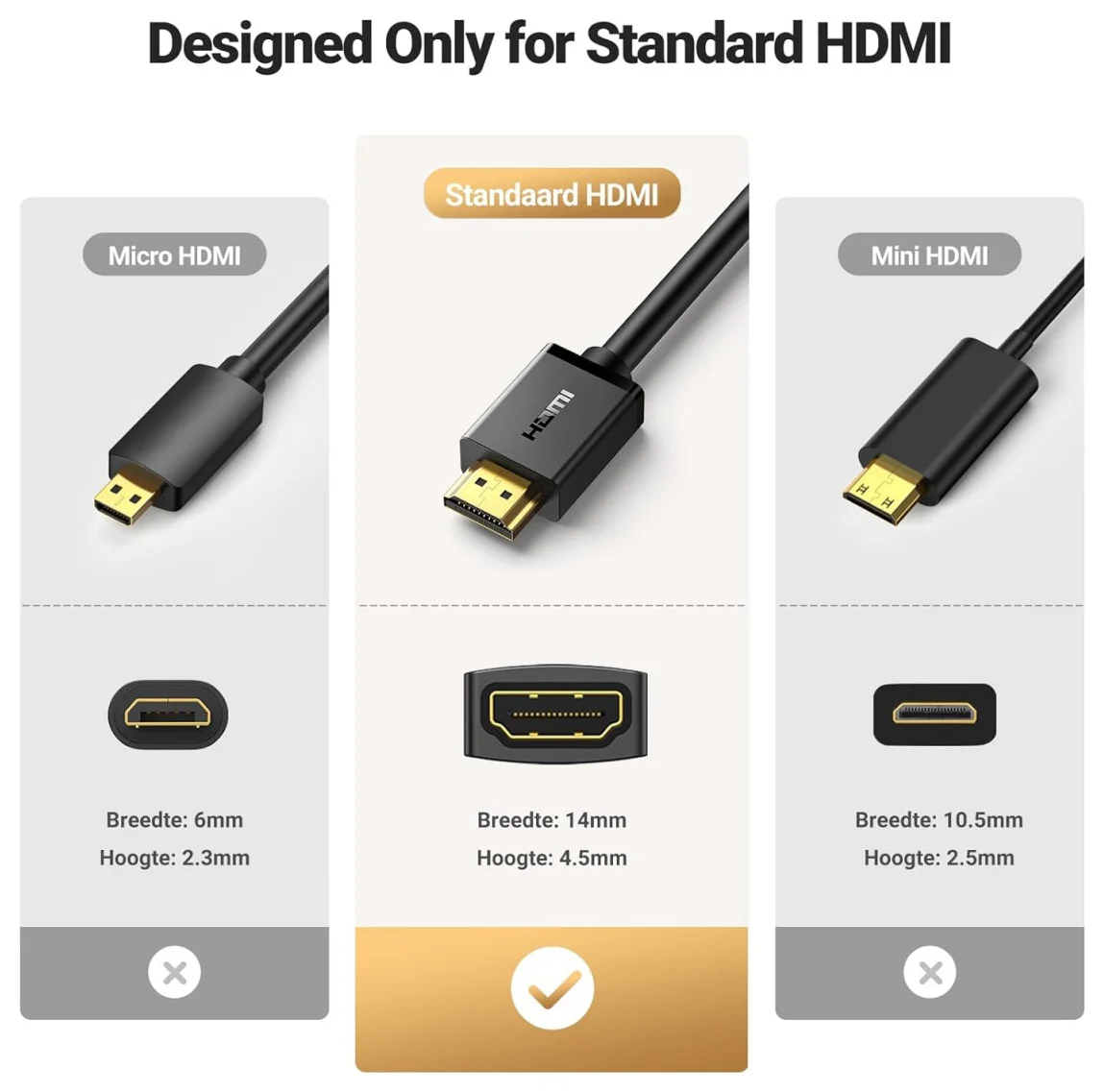 UGREEN HDMI Male naar HDMI Female Verlengkabel 4K@60Hz 18Gbps 1M Zwart afbeelding 8