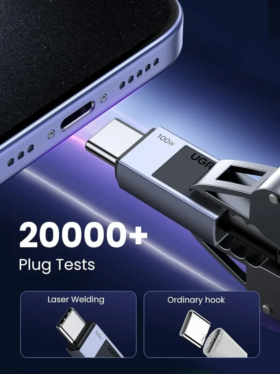 UGREEN USB-C naar USB-C Kabel 100W Power Delivery 2M Grijs afbeelding 7