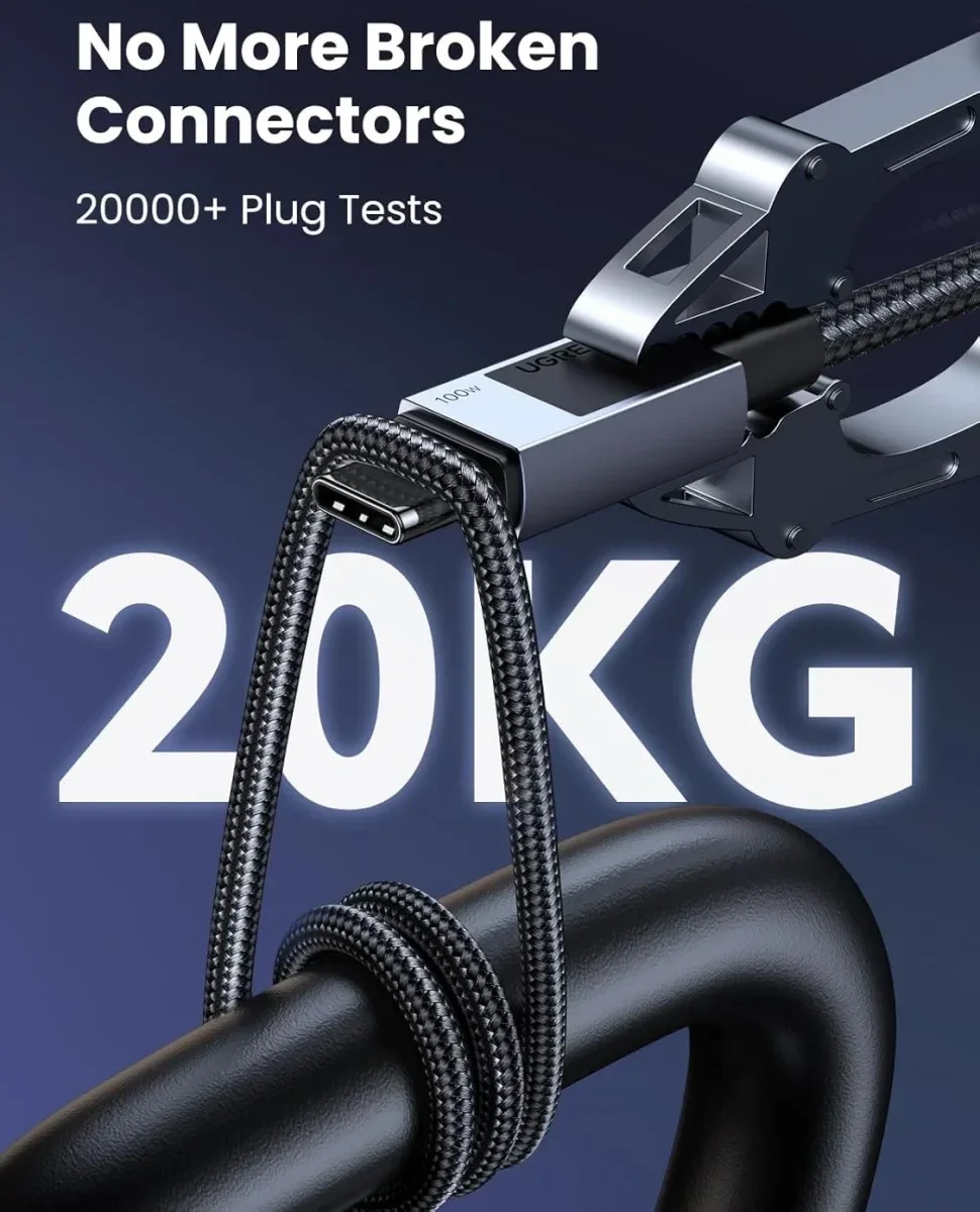 UGREEN USB-C naar USB-C Kabel 100W Power Delivery 2M Grijs afbeelding 8