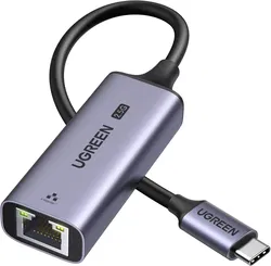 UGREEN USB-C 3.1 naar RJ45 Ethernet Netwerk Adapter 2500Mbps Gigabit afbeelding