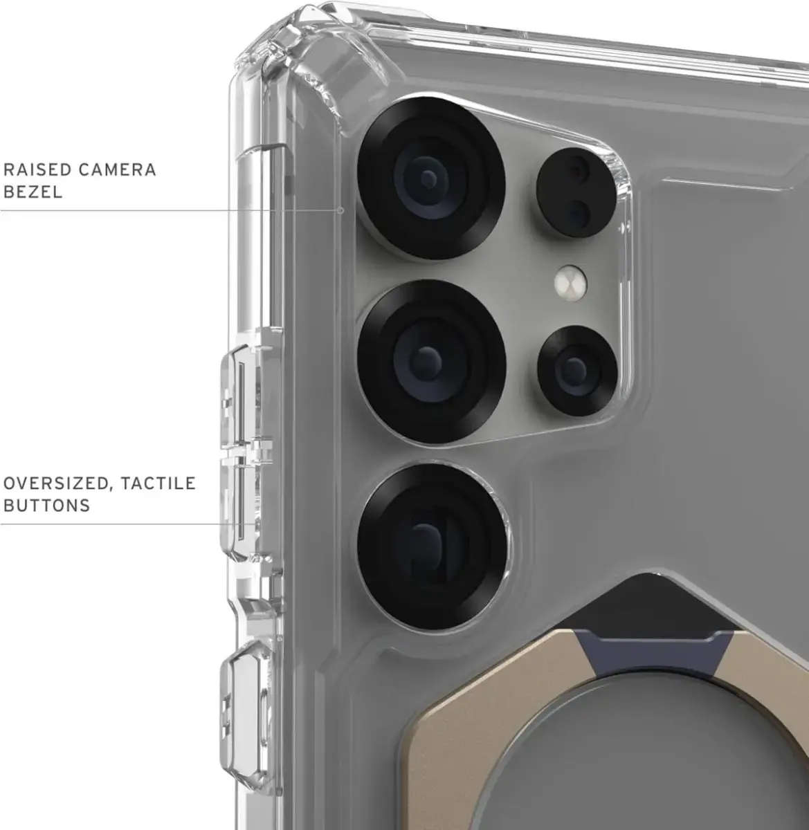 UAG Plasma XTE Samsung Galaxy S25 Ultra Hoesje Qi2 Magnet Clear Titanium afbeelding 6