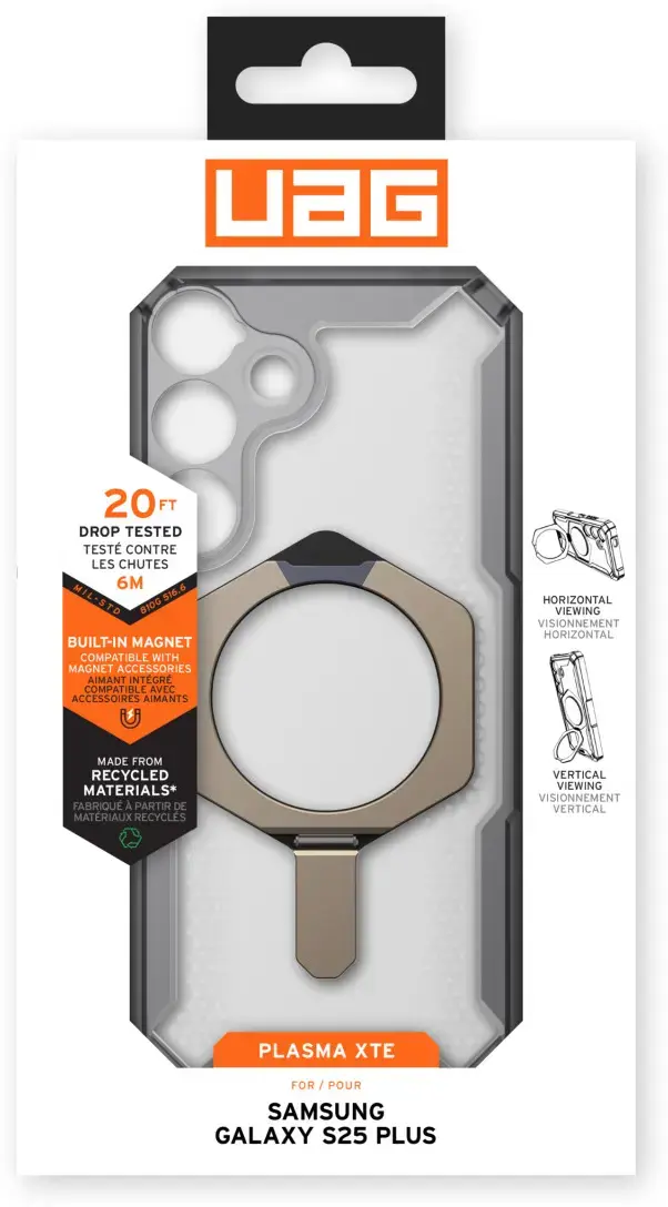 UAG Plasma XTE Samsung Galaxy S25 Plus Hoesje Qi2 Magnet Ash/Titanium afbeelding 16