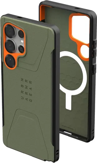 UAG Civilian Samsung Galaxy S25 Ultra Hoesje Qi2 Magnet Back Cover Olive afbeelding 11