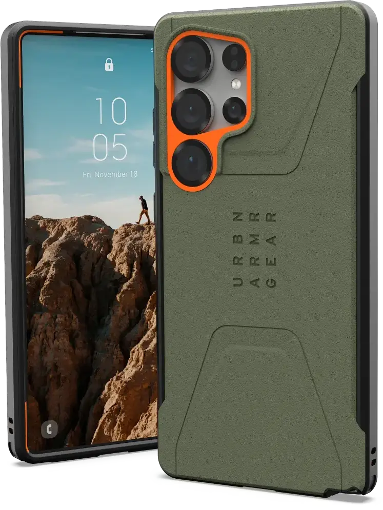 UAG Civilian Samsung Galaxy S25 Ultra Hoesje Qi2 Magnet Back Cover Olive afbeelding 1