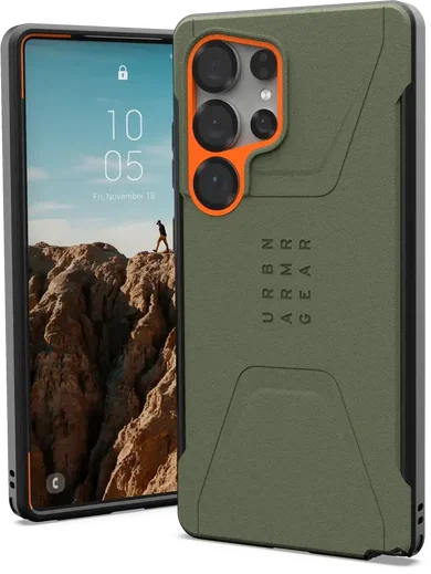 UAG Civilian Samsung Galaxy S25 Ultra Hoesje Qi2 Magnet Back Cover Olive afbeelding 1