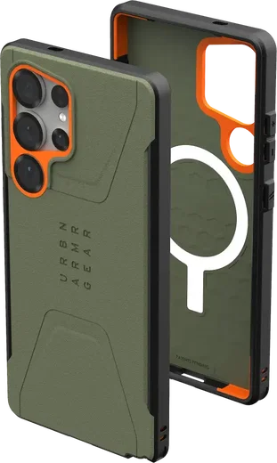 UAG Civilian Samsung Galaxy S25 Ultra Hoesje Qi2 Magnet Back Cover Olive afbeelding 19