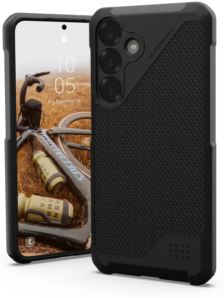 UAG Metropolis LT Samsung Galaxy S25 Plus Hoesje Qi2 Magnet Kevlar Zwart afbeelding 1