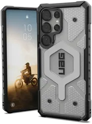UAG Pathfinder Clear Samsung Galaxy S25 Ultra Hoesje Qi2 Magnet Ice Zilver afbeelding