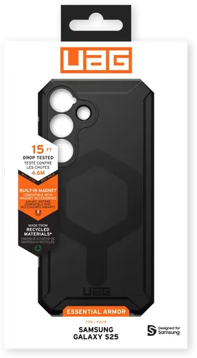 UAG Essential Armor Samsung Galaxy S25 Ultra Hoesje Qi2 Magnet Zwart afbeelding 16