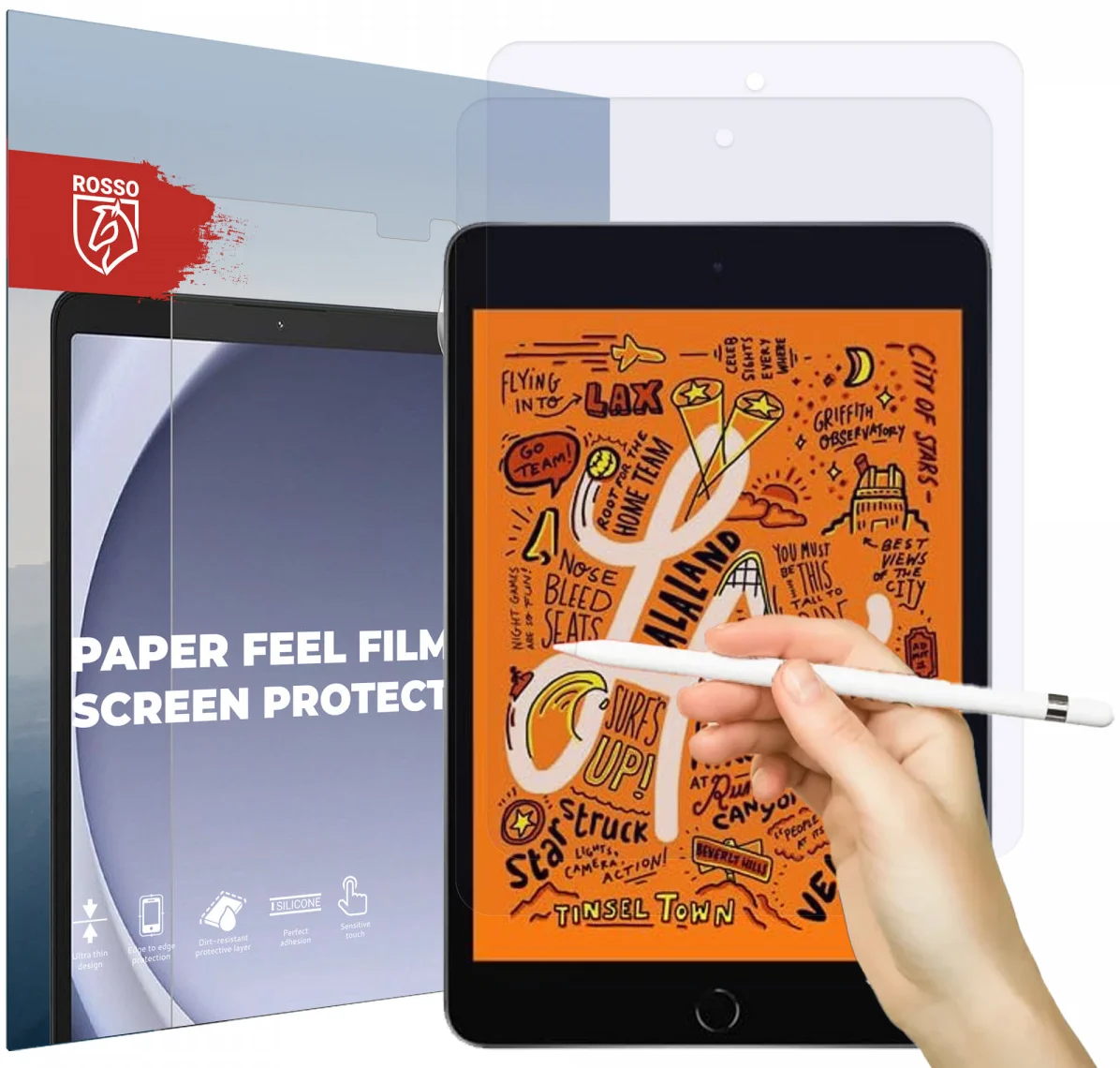 Rosso Apple iPad Mini 5 / 4 Screen Protector Paper Feel Folie Duo Pack afbeelding 6
