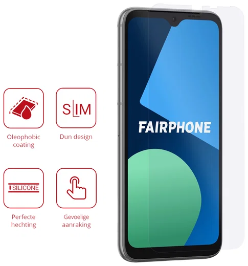 Rosso FairPhone 4 Screen Protector Case Friendly Folie Duo Pack afbeelding 2