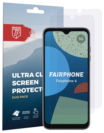 Rosso FairPhone 4 Screen Protector Case Friendly Folie Duo Pack afbeelding 8