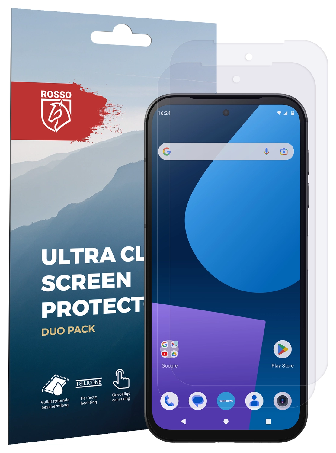 Rosso FairPhone 5 Screen Protector Case Friendly Folie Duo Pack afbeelding 8
