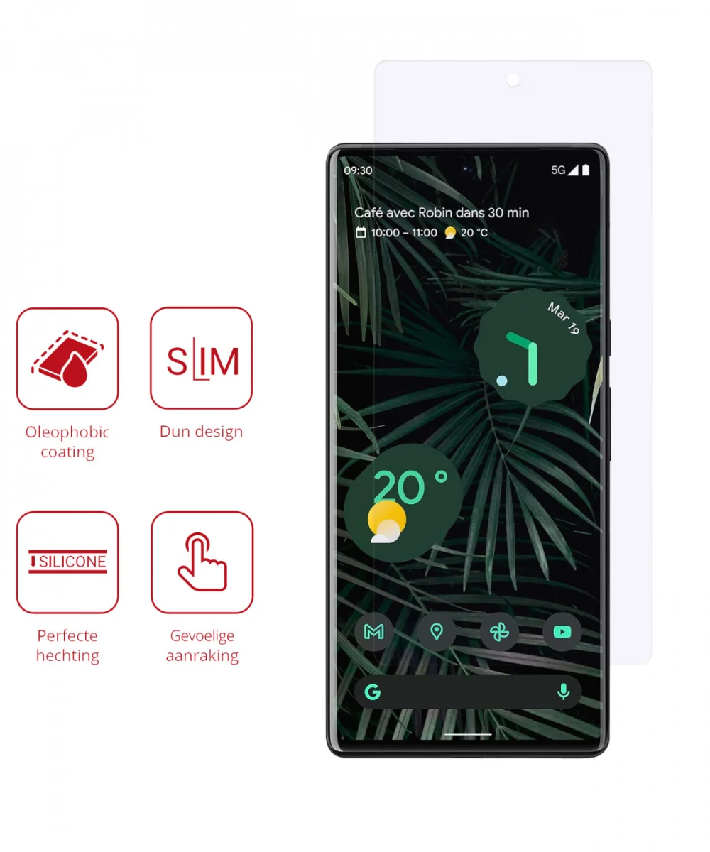 Rosso Google Pixel 6 Pro Screen Protector Case Friendly Folie Duo Pack afbeelding 2