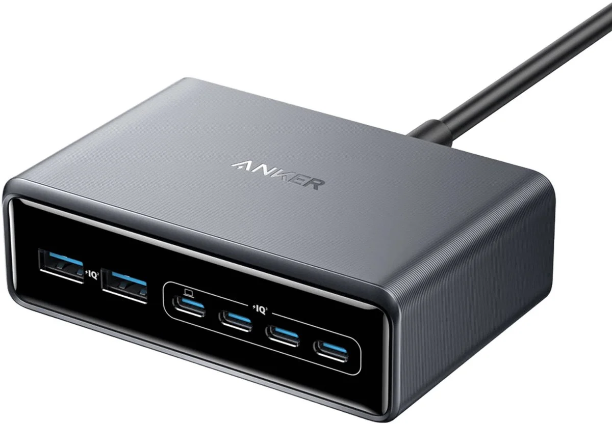 Anker Prime (200W) 6-Poorts Snellader GaN USB/USB-C Oplaadstation afbeelding 1
