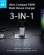 Anker Prime (100W) GaN Snellader USB-C/USB-A Fast Charge Adapter Zwart afbeelding 3