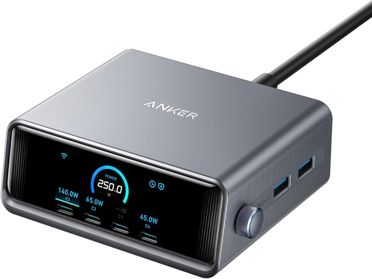 Anker Prime (250W) 6-Poorts Snellader GaN USB/USB-C Oplaadstation afbeelding 1