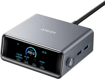Anker Prime (250W) 6-Poorts Snellader GaN USB/USB-C Oplaadstation