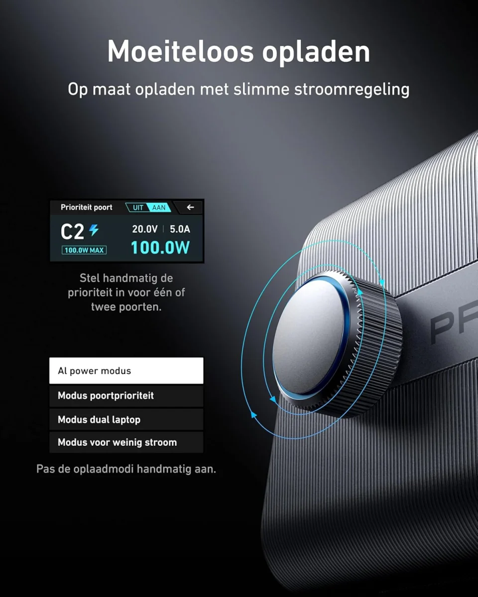 Anker Prime (250W) 6-Poorts Snellader GaN USB/USB-C Oplaadstation afbeelding 5