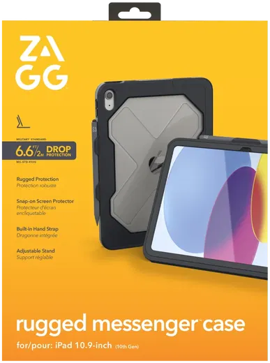 ZAGG Rugged Messenger Case Apple iPad 10.9 Inch (2022) 10e Generatie Charcoal afbeelding 6