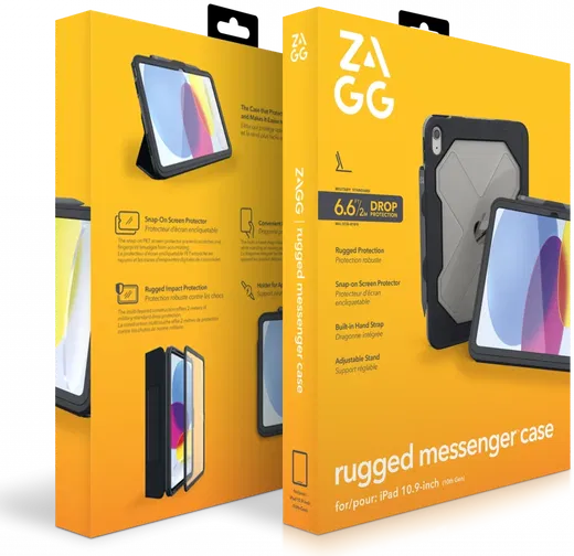 ZAGG Rugged Messenger Case Apple iPad 10.9 Inch (2022) 10e Generatie Charcoal afbeelding 7