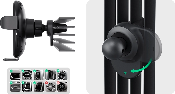 iOttie Auto Sense 2 Qi2 Telefoonhouder Auto Ventilatierooster met Opladen 15W afbeelding 5