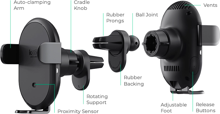 iOttie Auto Sense 2 Qi2 Telefoonhouder Auto Ventilatierooster met Opladen 15W afbeelding 16