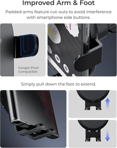 iOttie Auto Sense 2 Qi2 Telefoonhouder Auto Ventilatierooster met Opladen 15W afbeelding 5