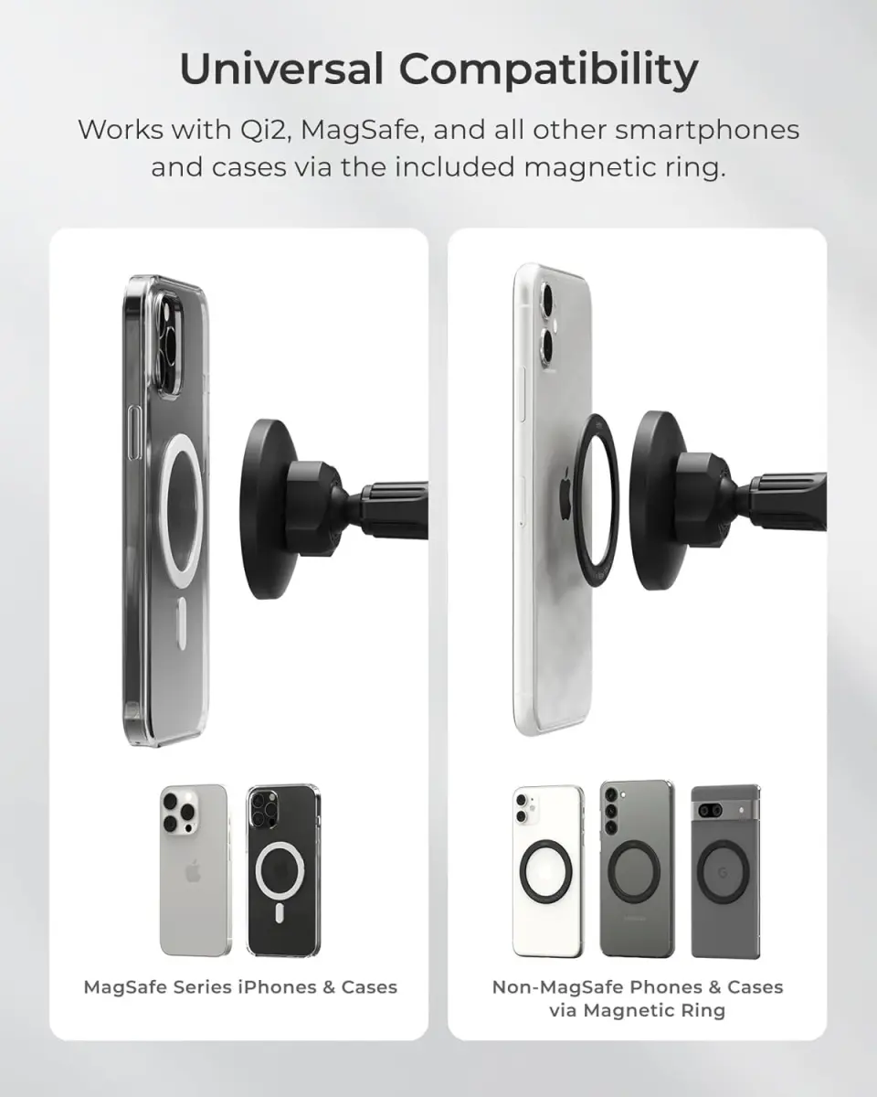 iOttie iTap 3 Qi2 / MagSafe Telefoonhouder Auto Ventilatierooster Zwart afbeelding 4