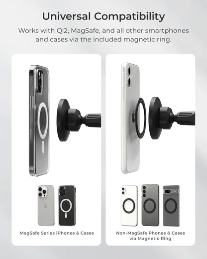 iOttie iTap 3 Qi2 / MagSafe Telefoonhouder Auto Ventilatierooster Zwart afbeelding 4