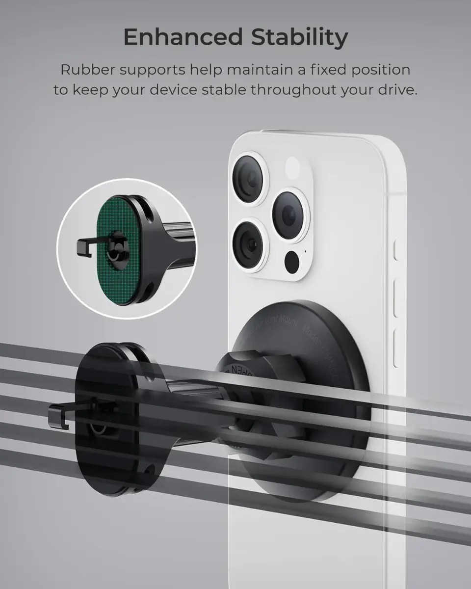 iOttie iTap 3 Qi2 / MagSafe Telefoonhouder Auto Ventilatierooster Zwart afbeelding 6