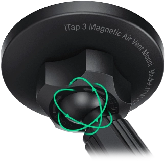 iOttie iTap 3 Qi2 / MagSafe Telefoonhouder Auto Ventilatierooster Zwart afbeelding 9