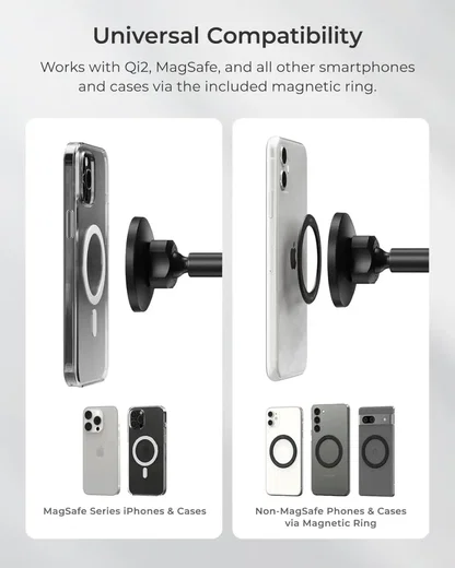 iOttie iTap 3 Qi2 / MagSafe Telefoonhouder Auto Dashboard/Raam Zwart afbeelding 3