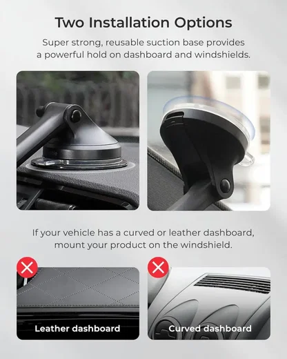 iOttie iTap 3 Qi2 / MagSafe Telefoonhouder Auto Dashboard/Raam Zwart afbeelding 6