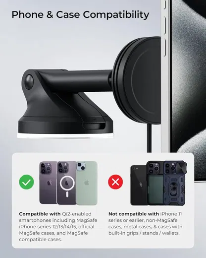 iOttie Velox Qi2 / MagSafe Telefoonhouder Auto Raam/Dashboard met Opladen 15W afbeelding 7